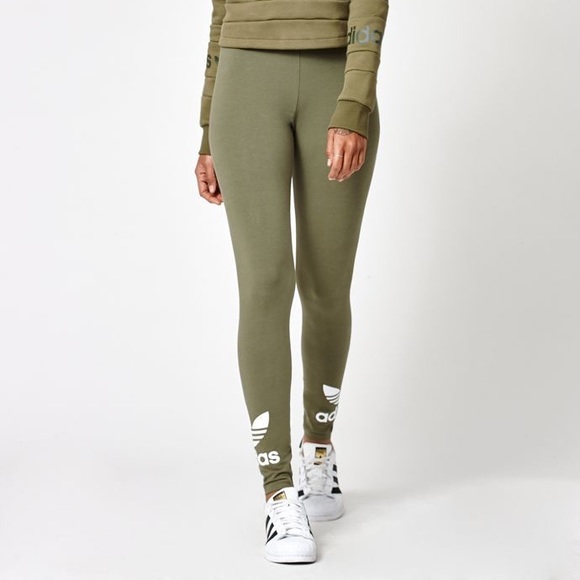 adidas leggings olive green